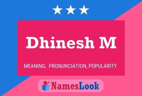 Dhinesh M Name Poster