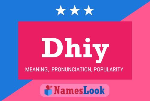 Dhiy Name Poster