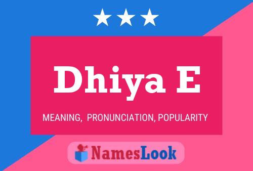 Dhiya E Name Poster