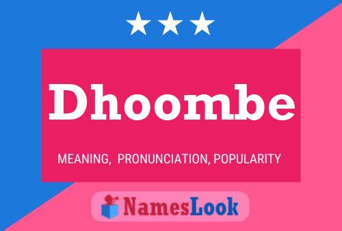 Dhoombe Name Poster