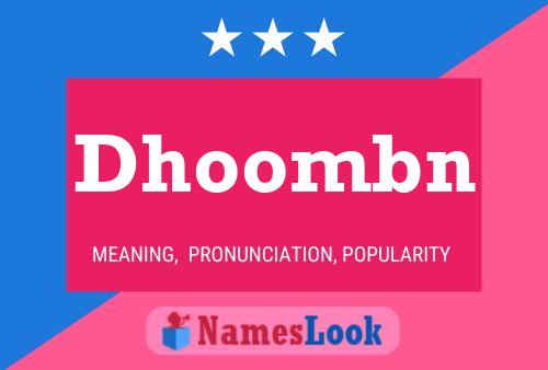 Dhoombn Name Poster