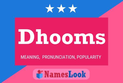 Dhooms Name Poster