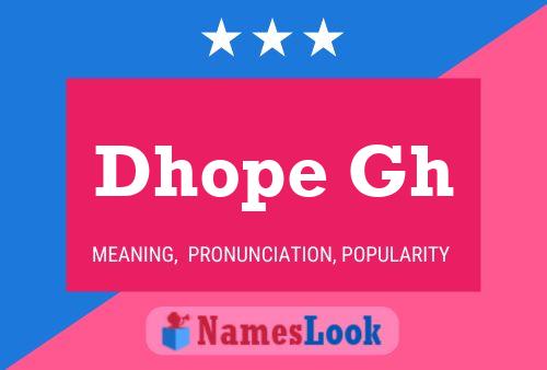 Dhope Gh Name Poster