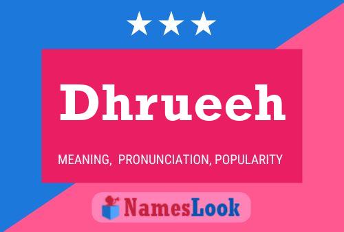 Dhrueeh Name Poster