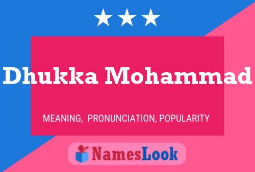 Dhukka Mohammad Name Poster