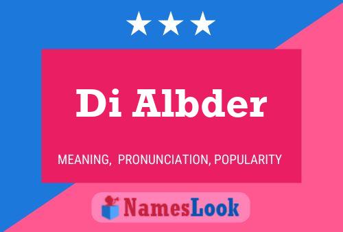 Di Albder Name Poster