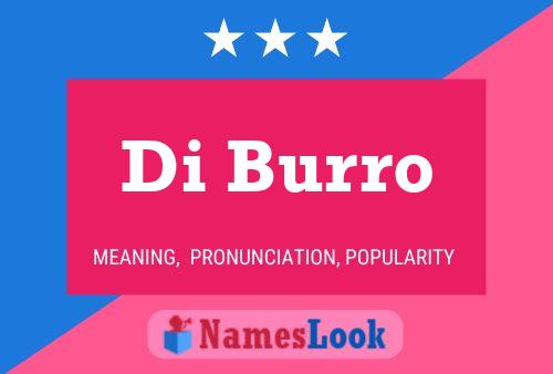 Di Burro Name Poster