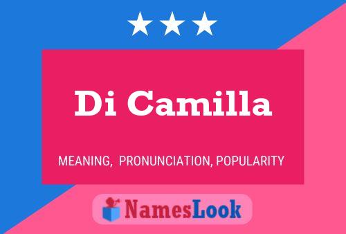 Di Camilla Name Poster