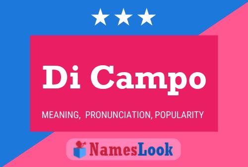 Di Campo Name Poster