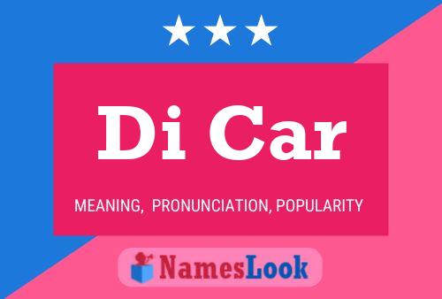 Di Car Name Poster