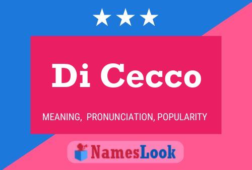 Di Cecco Name Poster