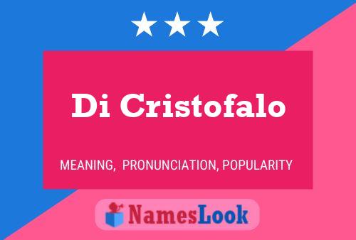 Di Cristofalo Name Poster