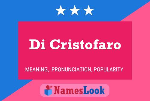 Di Cristofaro Name Poster