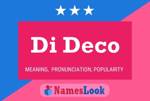 Di Deco Name Poster