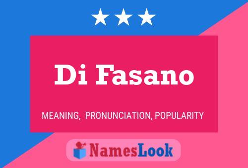 Di Fasano Name Poster