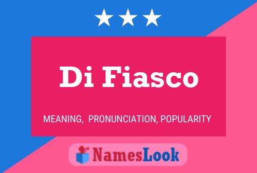 Di Fiasco Name Poster