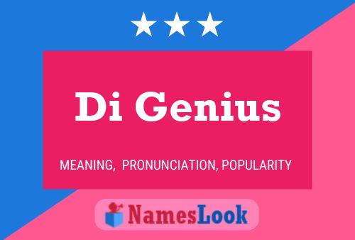 Di Genius Name Poster