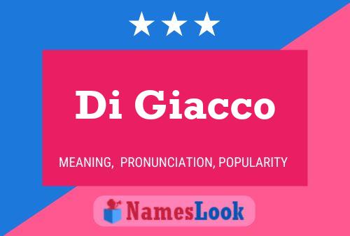 Di Giacco Name Poster