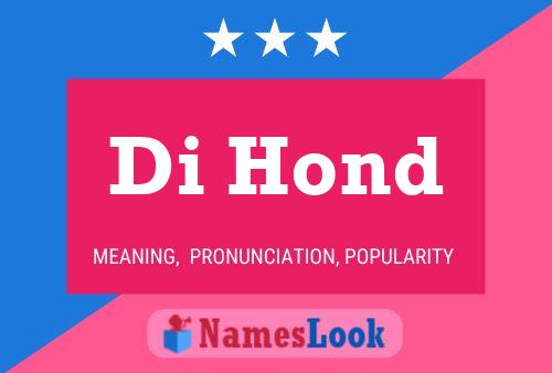 Di Hond Name Poster