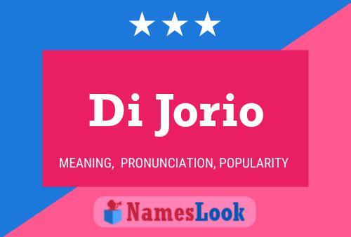 Di Jorio Name Poster