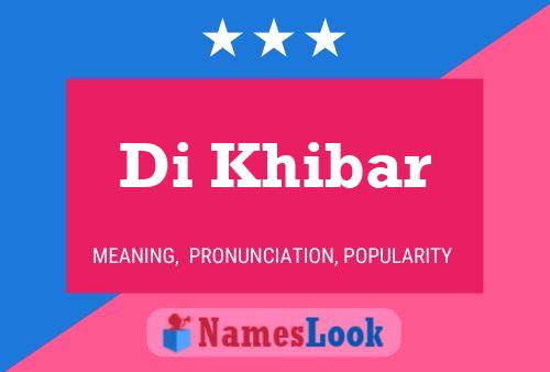 Di Khibar Name Poster