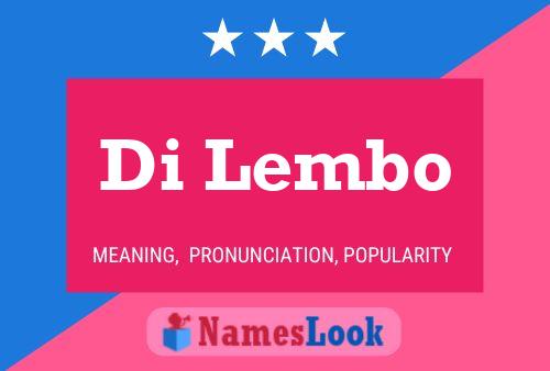 Di Lembo Name Poster