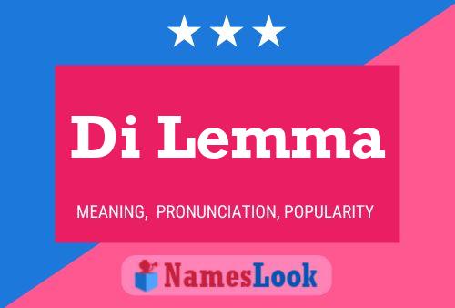 Di Lemma Name Poster