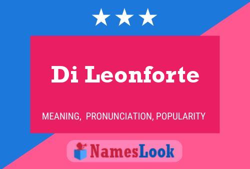 Di Leonforte Name Poster