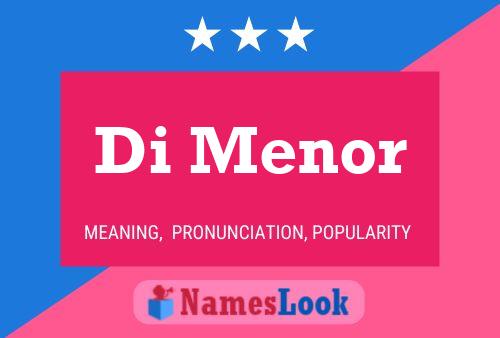 Di Menor Name Poster