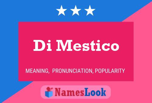 Di Mestico Name Poster