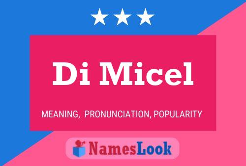 Di Micel Name Poster