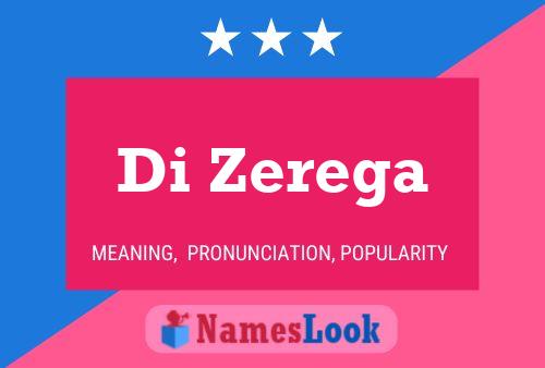 Di Zerega Name Poster