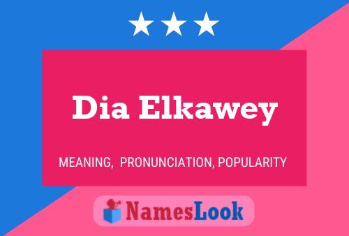 Dia Elkawey Name Poster