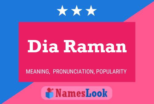 Dia Raman Name Poster