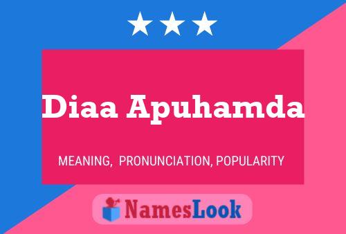 Diaa Apuhamda Name Poster