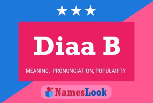 Diaa B Name Poster