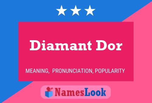 Diamant Dor Name Poster