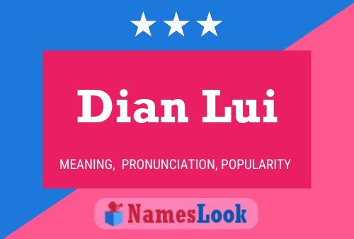 Dian Lui Name Poster