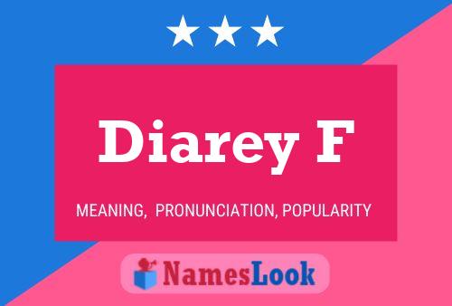 Diarey F Name Poster