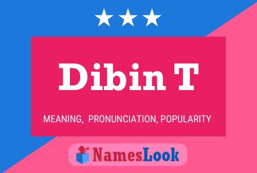 Dibin T Name Poster