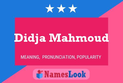 Didja Mahmoud Name Poster