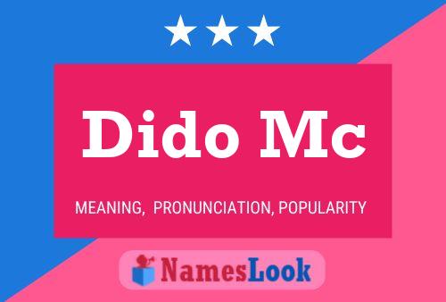 Dido Mc Name Poster