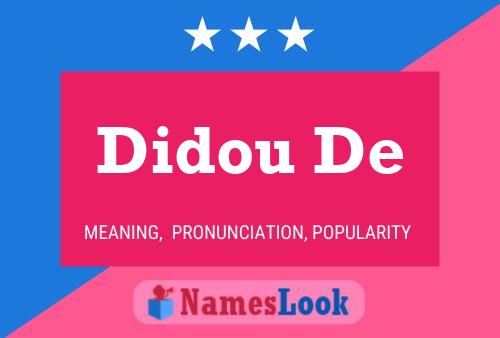 Didou De Name Poster