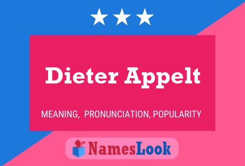 Dieter Appelt Name Poster