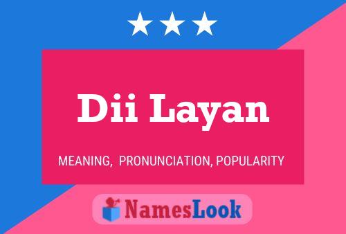 Dii Layan Name Poster