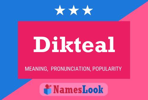 Dikteal Name Poster