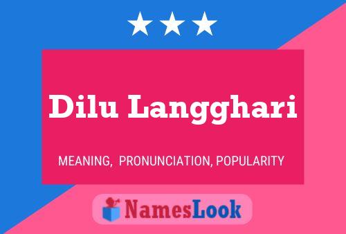 Dilu Langghari Name Poster