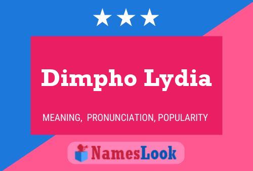 Dimpho Lydia Name Poster