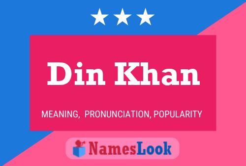 Din Khan Name Poster