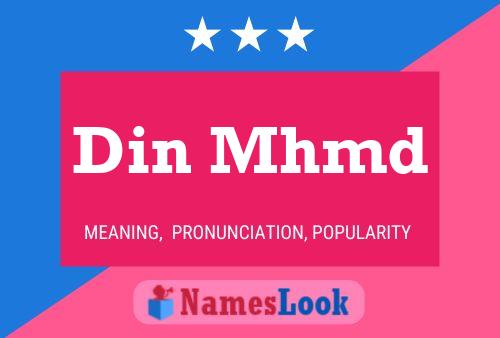 Din Mhmd Name Poster